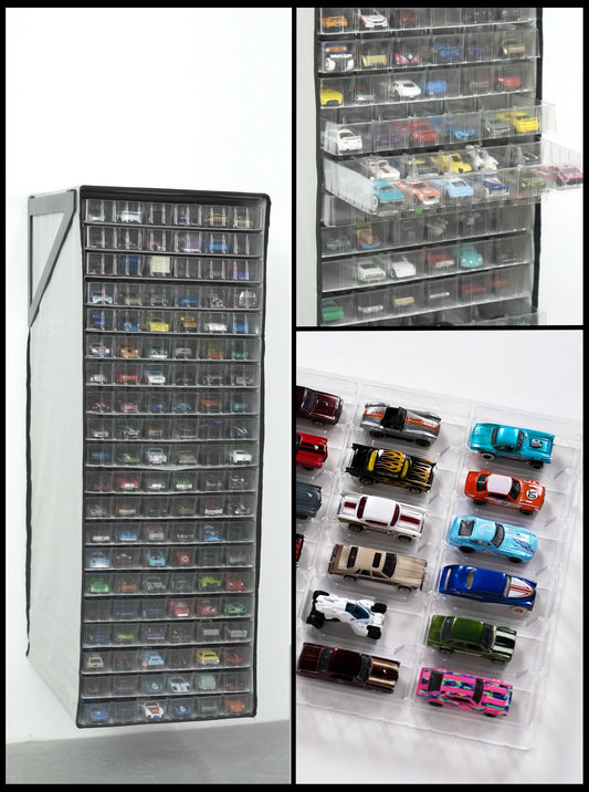 20 Tabletts TexRack® für 480 einzelne Die Cast-Autos